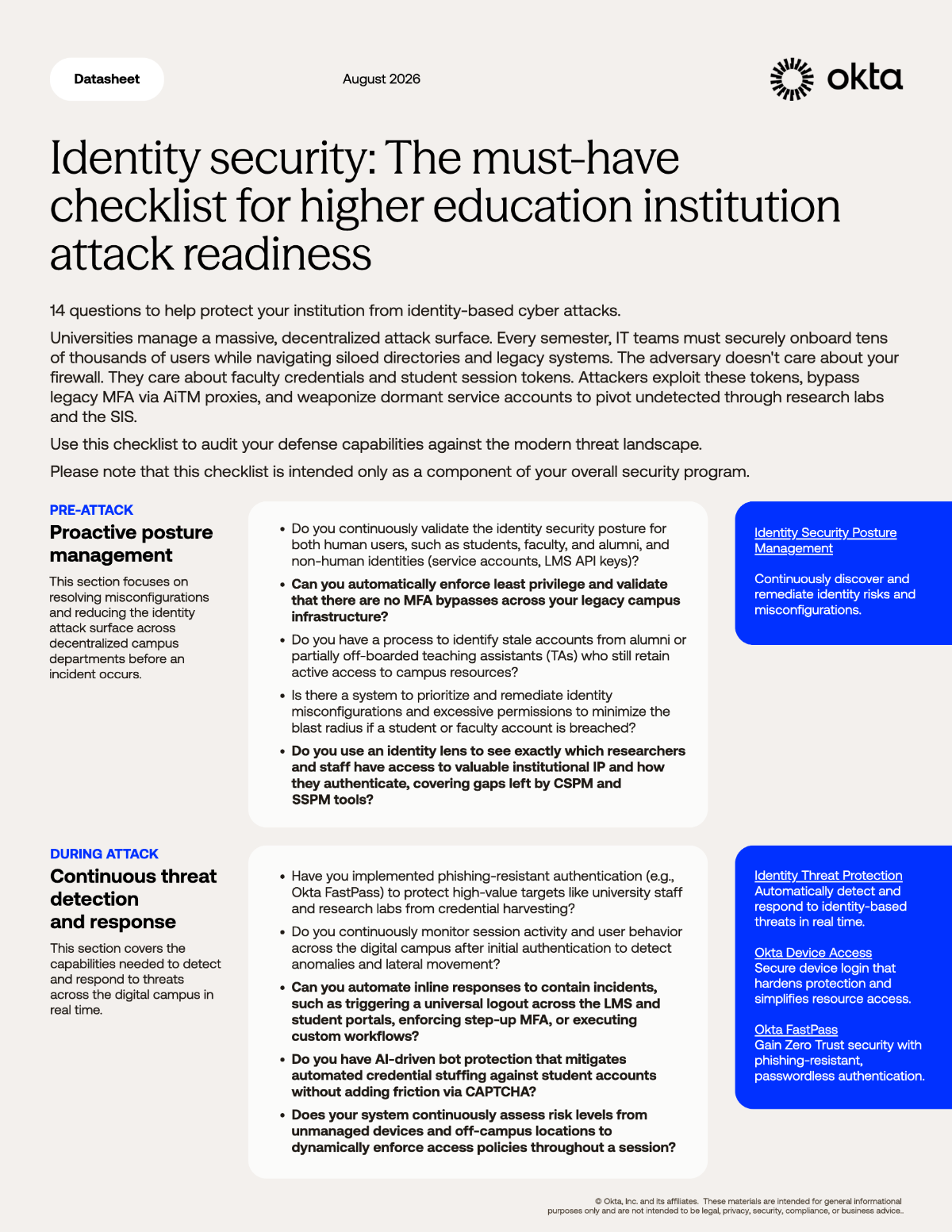 Identity security: The must-have checklist for higher education institution attack readiness