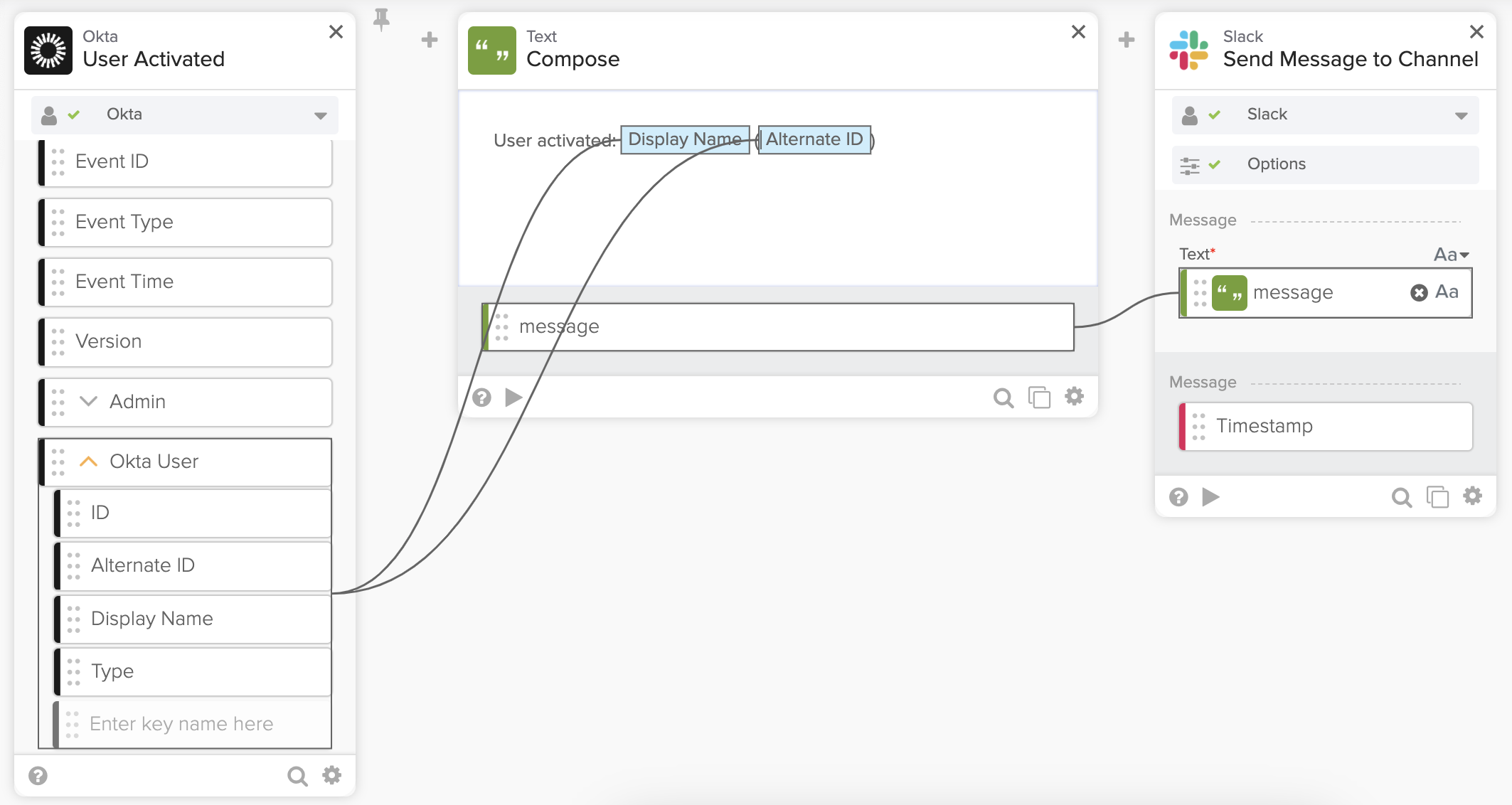 User activated notification flow